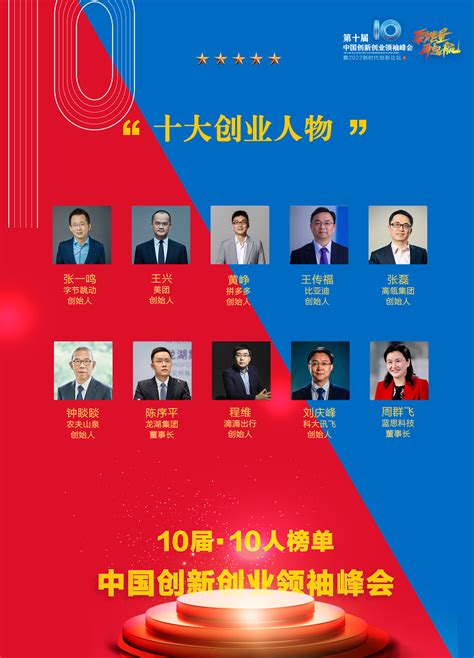 第十届创新创业领袖峰会发布“10届 10人”《十大创业人物》榜单 - 华商创新论坛