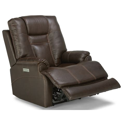 Furniture of America Modern Leather Barton Power Recliner Chair, Gray ...