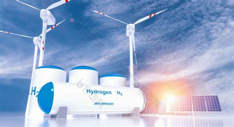 氢气可再生能源生产用于清洁电力太阳能和风图片-包图网企业站