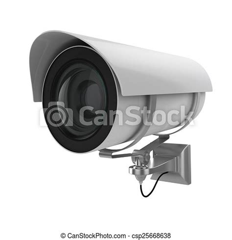 3d security camera on white background. | CanStock