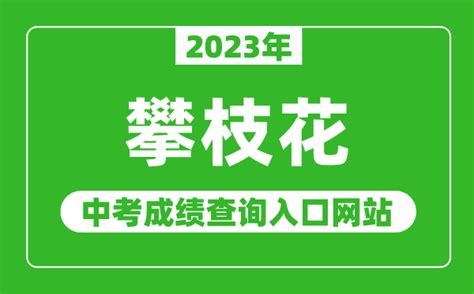 2023年攀枝花中考成绩查询入口网站（https://www.pzhzb.cn/）_4221学习网
