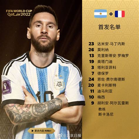 阿根廷vs法国！决赛即将打响，对阵双方首发名单公布！|阿根廷|法国|大力神杯_新浪新闻