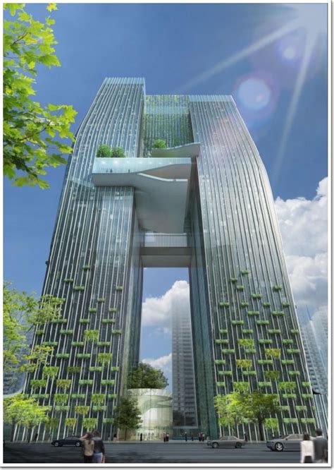 昆明华桥城第二总部大厦，“双塔”并立变身巍峨“绿巨人”_幕墙专区_幕墙网