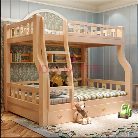 全实木上下床双层床子母床两层上下铺木床成年双人床高低床儿童床-阿里巴巴