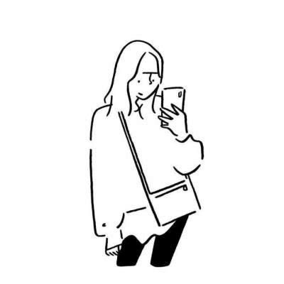 温柔女生头像简笔画