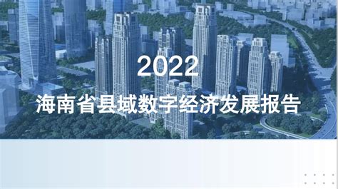 海南省县域数字经济发展报告（2022年） - 互联互通社区智库中心