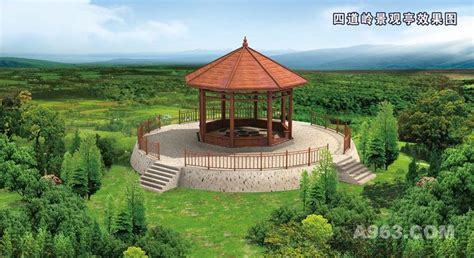 青岛塑木防腐凉亭 木塑古式凉亭 直径3.6米-阿里巴巴