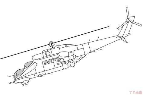 直升机怎么画简笔画(战斗直升机怎么画简笔画) - 抖兔教育