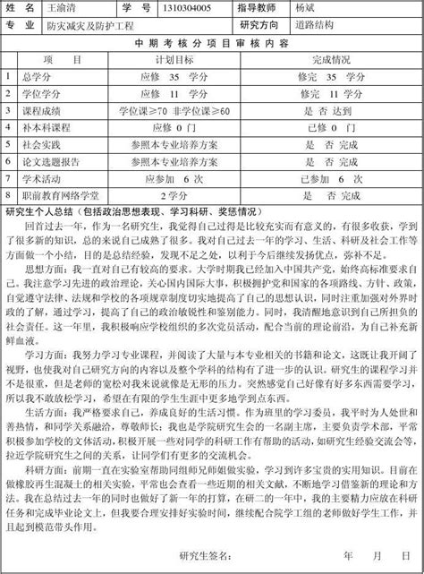 中期考核审查表-王渝清_word文档在线阅读与下载_免费文档