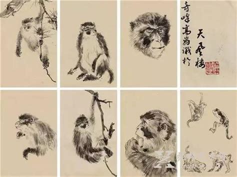 画家常志强画猴作品妙趣天成__凤凰网