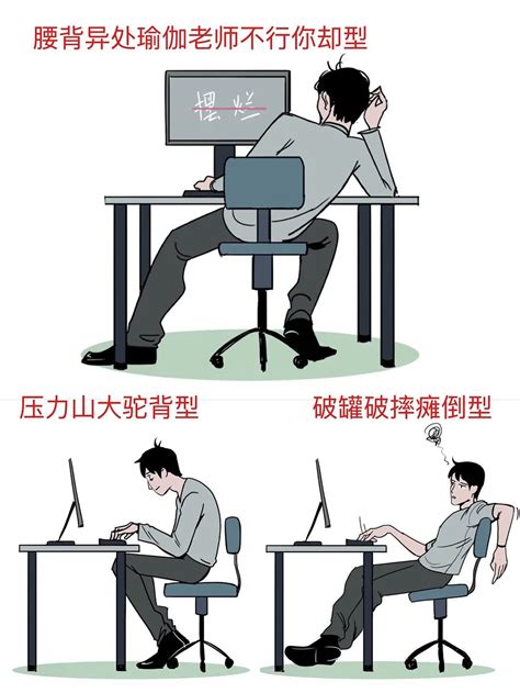 标准不累腰坐姿图图片