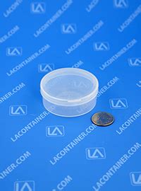 Lacons® 250950-NH Round No Hinge Plastic Container