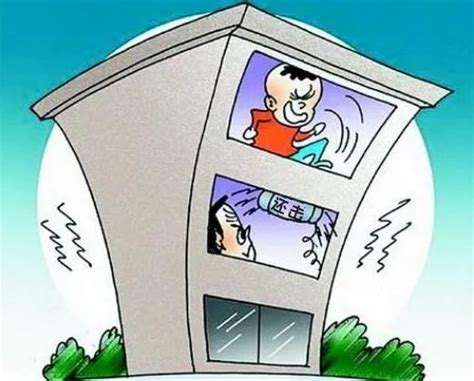 楼上楼下人物噪声污染生活问题插画设计模板下载(图片ID:3217044)_-插图插画-精品素材_ 素材宝 scbao.com