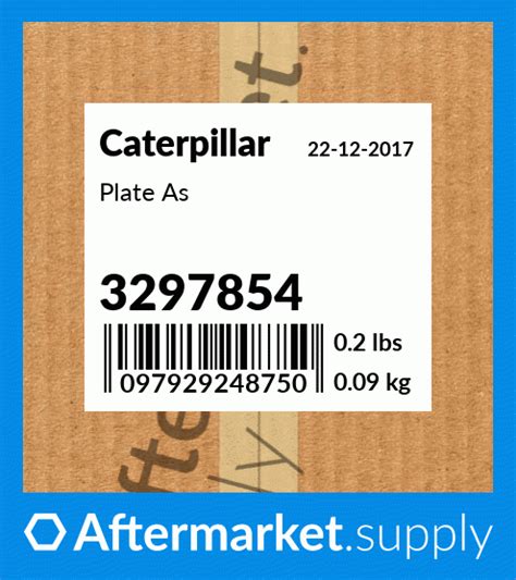 3297854 - Plate As (2095502) fits Caterpillar | Price: $9.6 to $32.19