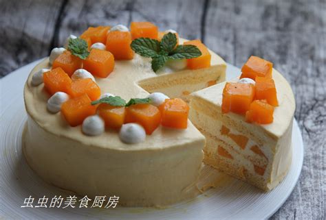 【芒果系列：芒果奶油蛋糕的做法步骤图】虫虫和美食_下厨房