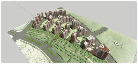低密度宽楼距住宅小区居住区规划建筑方案SU模型_城市规划_土木在线