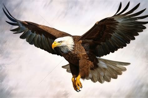 展翅高飞的鹰插画图片下载-正版图片600241358-摄图网