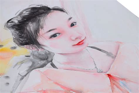 水彩画，漂亮小姐姐一枚！|纯艺术|绘画|liubiao的水彩 - 原创作品 - 站酷 (ZCOOL)