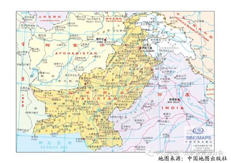 巴基斯坦地图中文版高清 - 巴基斯坦地图 - 地理教师网