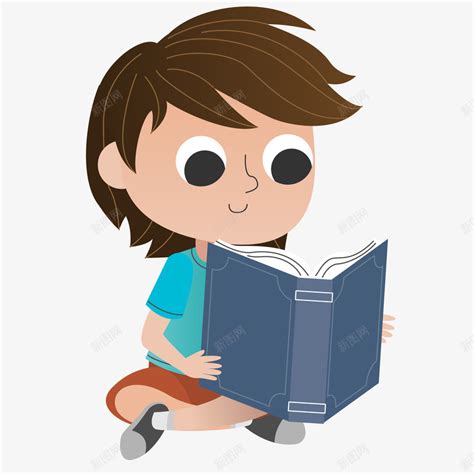 读书看书男孩素材图片免费下载-千库网