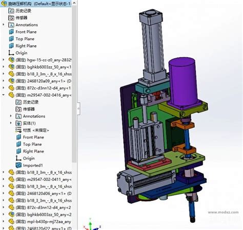旋转压铆机构3D模型 - 3D模型下载网_机械设计行业3D模型下载 - 三维模型下载网—精品3D模型下载网