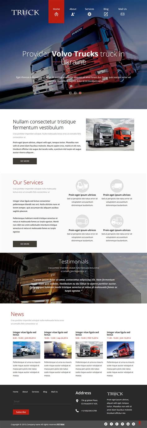 自适应卡车网站HTML模板_企业模板_我爱模板网 - 提供下载各种免费建站资源，免费网站模板，免费网页特效，让你爱上建站！