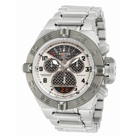 Invicta Subaqua Chronograph Silver Dial Stainless Steel Men
