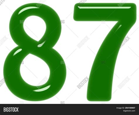 3d Numbers 87 In A Circle On Transparent Background, 87, Number, Symbol ...