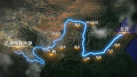 黄河地图路线全图图片