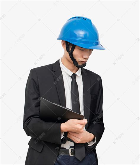 一个戴着蓝帽子的工程师在办公室问话高清图片下载-正版图片303822981-摄图网