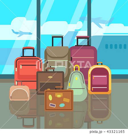 Vacation travelling concept with travel bags...のイラスト素材 [43321165] - PIXTA
