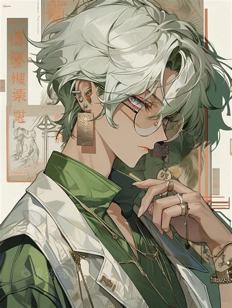 头像绿色非主流男生