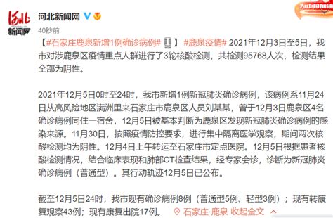 河北石家庄鹿泉新增1例确诊病例，详情发布_北京日报网