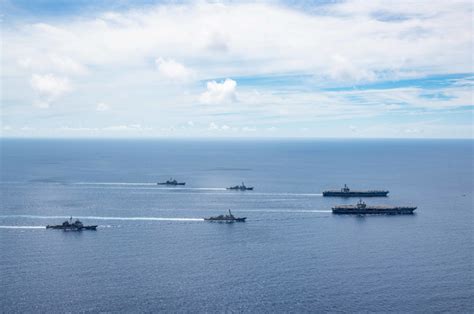 美10年内最大规模海军演习，超80个作战队远距作战，做给中国看？