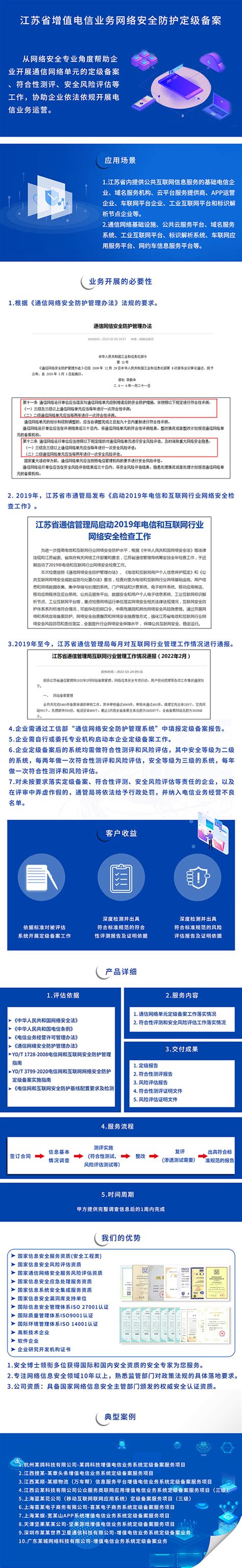 江苏省增值电信业务网络安全防护定级备案