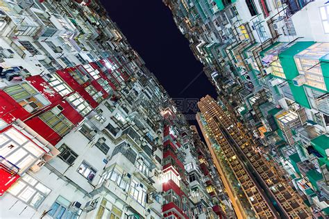 香港拥挤的大楼风景市中心天际天线公寓人群蓝色绿色住房城市高清图片下载-正版图片322042038-摄图网