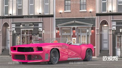 粉红色跑车 轿车 超跑3d模型下载_ID13028680_3dmax免费模型-欧模网