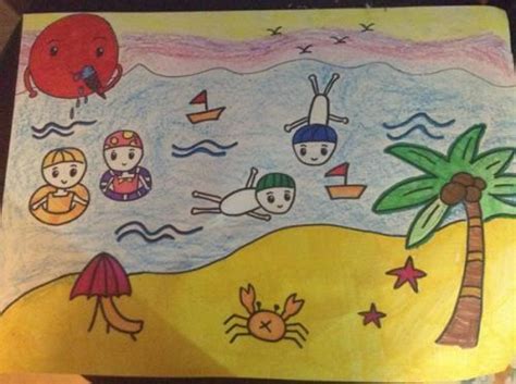 7岁儿童简笔画海滩彩色 7岁儿童简笔画海滩彩色怎么画 | 抖兔教育