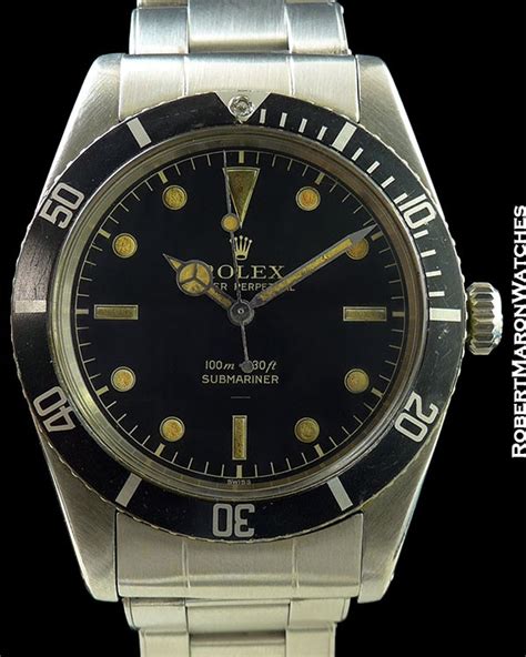 ROLEX SUBMARINER 6536-1 GILT DIAL STEEL :: All Watches