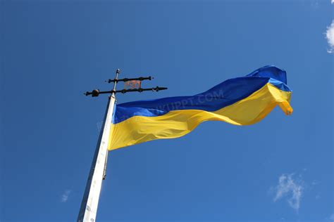 乌克兰飘扬国旗jpg格式图片下载_熊猫办公