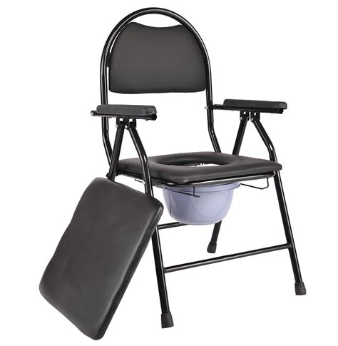 坐便椅老人坐便器折叠老年人移动马桶加厚带扶手可调节高度座便椅-阿里巴巴