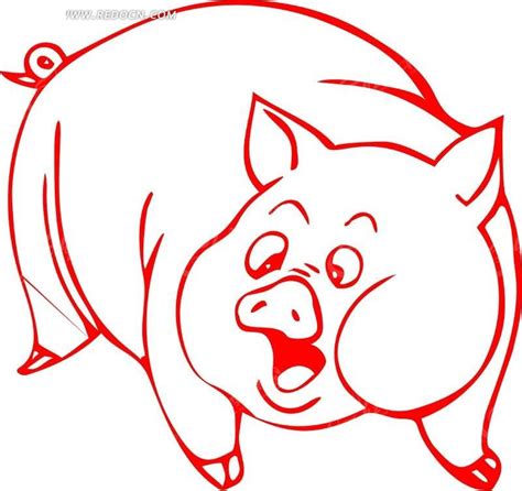 十二生肖剪纸猪PSD素材免费下载_红动中国