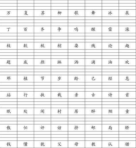 人教部编版一年级上册语文写字表看拼音写生字练习 （pdf 版，共3页，无答案）-21世纪教育网