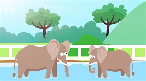 动画大象喝水的图片,大象简笔画图片大全,动画图片简笔画_大山谷图库