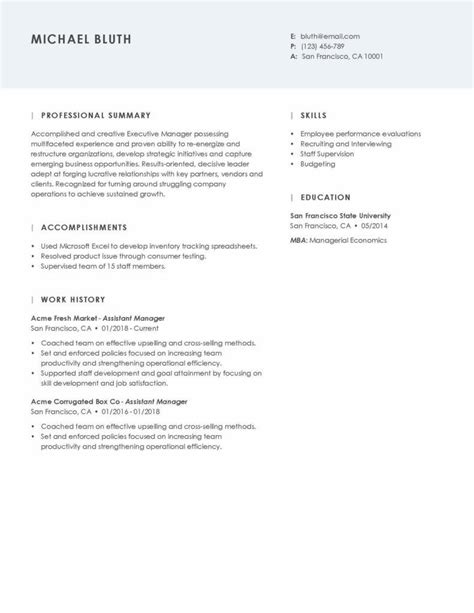 Assistant Manager Resume Examples for 2024: Templates & Tips