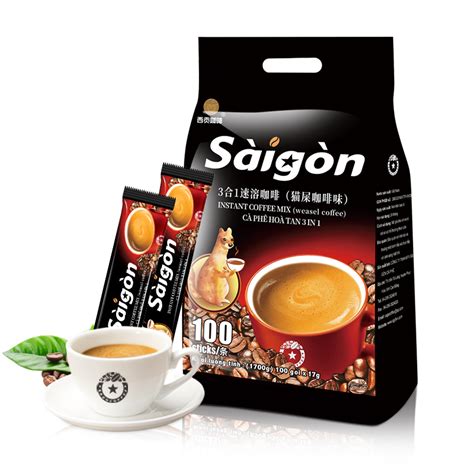 越南越贡Rock Cafe猫屎咖啡味850g 3合1速溶咖啡50条装-阿里巴巴