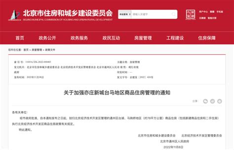 11月8日起北京这两地不再执行双限购(官方公布)- 北京本地宝