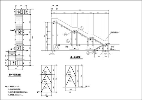 某钢结构梁式楼梯施工图（CAD）-钢结构节点详图-筑龙结构设计论坛