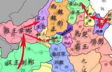 秦朝扩张及楚汉争霸地图-地图114网