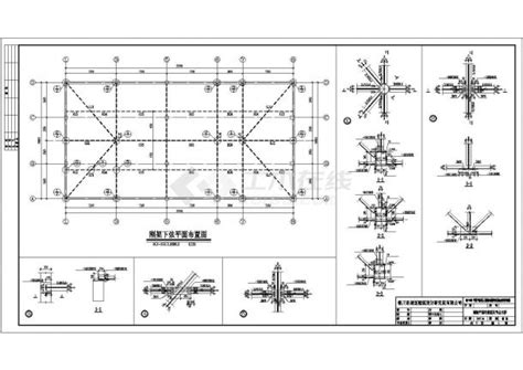 台州市某大型工厂钢结构四坡桁架屋面全套结构设计CAD图纸_工业建筑_土木在线